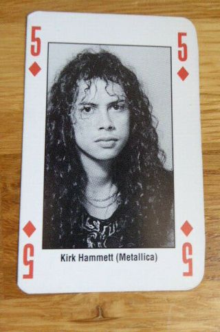 Kirk Hammett Metallica Single Card Kerrang The King Of Metal 1990 