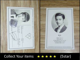 Exo 1st Album Xoxo Wolf Studant Id Dio D.  O Official Photo Card (kor.  Ver)