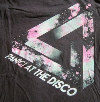 Panic At The Disco Logo & Wording Down The Long Sleeve Shirt Adult Small Music