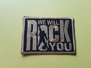 We Will Rock You Patch Embroidered Iron On Or Sew On Badge