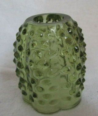 Vintage Fenton Colonial Green Hobnail Fairy Light Top Only