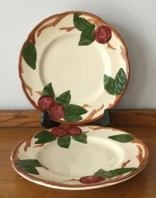 Set Of 2 Franciscan Ware Apple Pattern Dinnerware 8” Salad Plates Usa