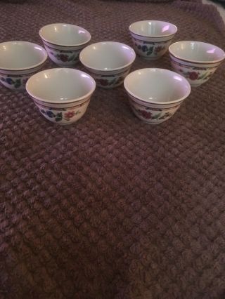 Syracuse China Dewitt Clinton - 7 Soup Bouillon Custard Cups