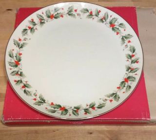 All The Trimmings 12 Inch Chop Plate,  Made In Japan,  Macy’s 6283 Holly,  Royal Ga