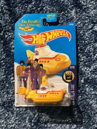 Hot Wheels The Beatles Yellow Submarine Die Cast Vehicle -
