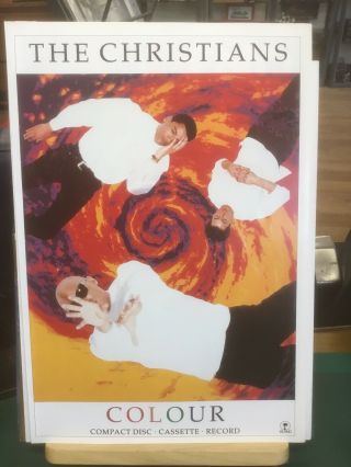 The Christians/colours 1989 Island Records Poster Rare