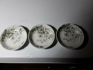 John Edwards England Porcelaine De Terre " Harvest " Pattern Three Small Bowls