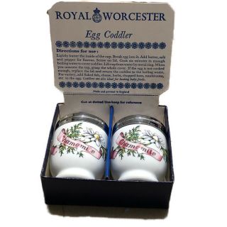 Vintage Royal Worcester Country Kitchen Egg Coddler Set Box England