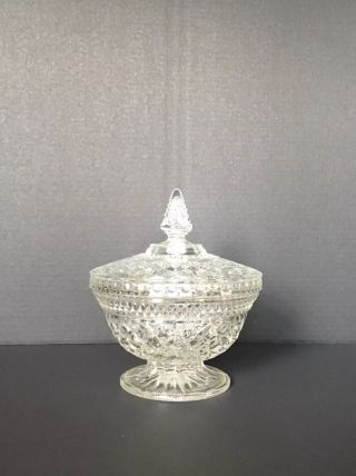 Vintage Anchor Hocking Glass Crystal Wexford Candy Dish / Bowl