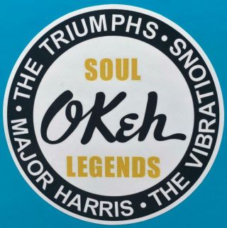 Northern Soul Record Box Sticker - Wigan Casino Soul Legends - Okeh