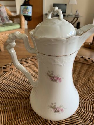 Vintage China Tea Pot White With A Floral Design