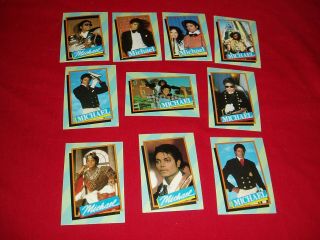 10 Michael Jackson Topps Series 2 Trading Cards 1984 (7th Set)