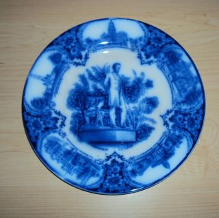 Flow Blue Wedgwood Plate - Abraham Lincoln - Wedgwood,  England
