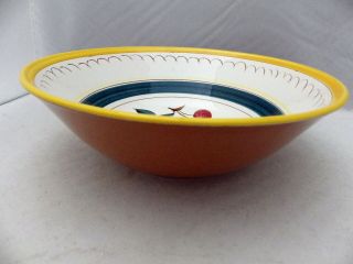 Stangl Pottery - Large Vegetable Serving Bowl - Fruit Pattern - 10 " Wide - Euc