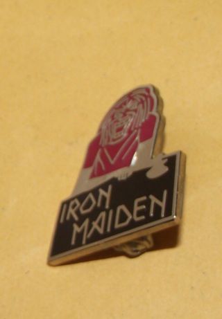 Badge Pin Iron Maiden Heavy Metal Rock Music Rockers Old Band Group Steve Harris