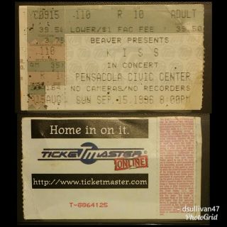 Kiss Concert Ticket Stub 1996 Pensacola Civic Center (florida)