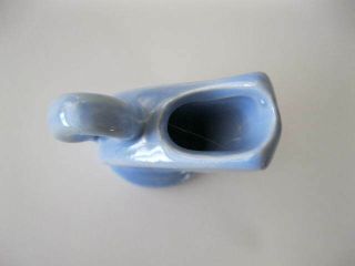 Shawnee Pottery Miniature Flax Blue Swan Vase,  Marked U.  S.  A 4