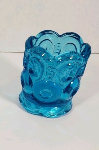 Vintage L.  E.  Smith Blue Moon And Stars Toothpick Holder