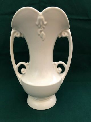 Vintage Abingdon Footed Vase - White - Model 522 Art Deco Style