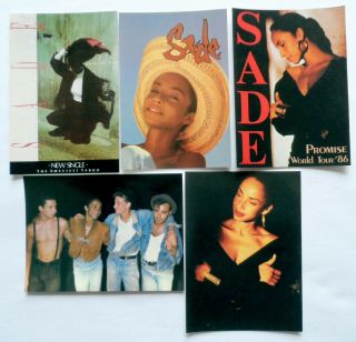 Sade Postcards 5 X Vintage Sade Postcards Sade Adu