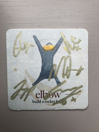 Autographed Beer Mat - Elbow Beer Launch