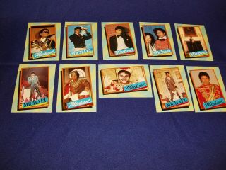 10 Michael Jackson Topps Series 2 Trading Cards 1984 (6th Set)