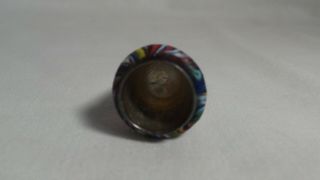Vintage Murano Multicolored Glass Thimble Made in Italy 4