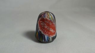 Vintage Murano Multicolored Glass Thimble Made in Italy 5