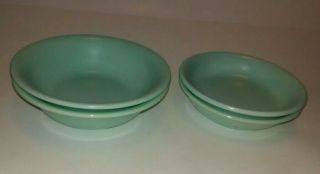 Set Of 4 Vintage Franciscan Ware El Patio Turquoise (glossy) Bowls 2 Sizes Retro