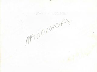 Madonna Signed Photograph 2