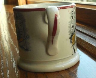 Vintage Antique Ceramic Child ' s Mug Cup A Stands For Apple B Is For Ball 4