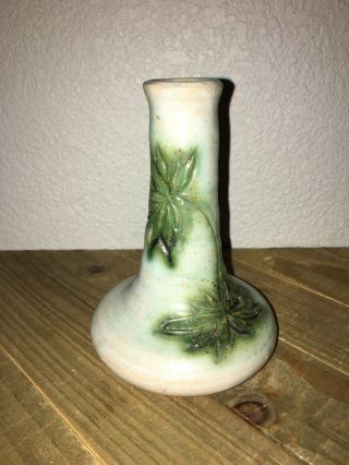 Vintage 4.  75” Hand Crafted Malahide Pottery Clay Studio Art Flower Vase Ireland