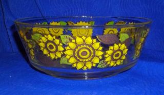 Vintage Georges Briad Sunflower Serving Bowl - 8.  25 " D X 3 1/8 " H