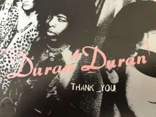 Duran Duran Thank You 12x12 Usa Promo Flat Poster 2 - Sided Rare Emi Records 1995