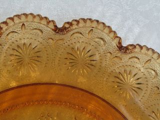 Vintage Set of 2 American Concord Amber by Brockway Glass Dinner Plates 10 
