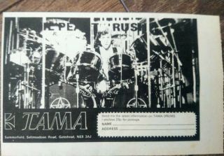 RUSH Hemispheres Vintage Press Poster Advert 1978 NEC PHOTO SPECIAL Tama 4