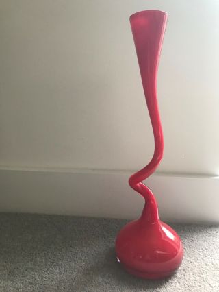 Normann Copenhagen Red Glass Medium Swing Vase