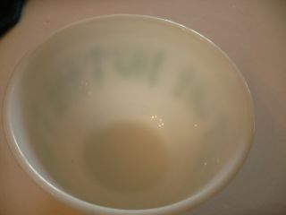 Vintage PYREX Butter print 401 Mixing Bowl TURQUOISE on WHITE 1.  5 Pt. 4