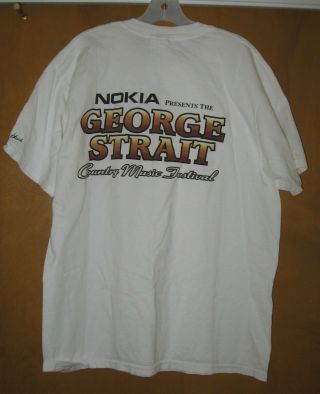 Vintage George Strait Country Music Festival T - Shirt Worn And Washed Adult Large