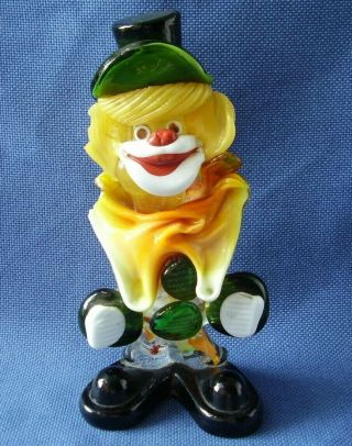 Vintage Murano - Art Glass Clown - 19.  5 Cm High - Vibrant Colours - Scorpion Mark