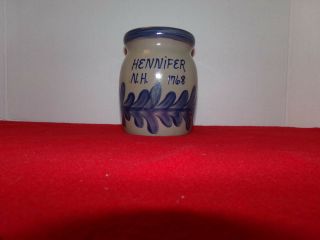 1993 Beaumont Brothers Pottery BBP Salt Glaze Small Crock Hennifer N.  H.  1768 2