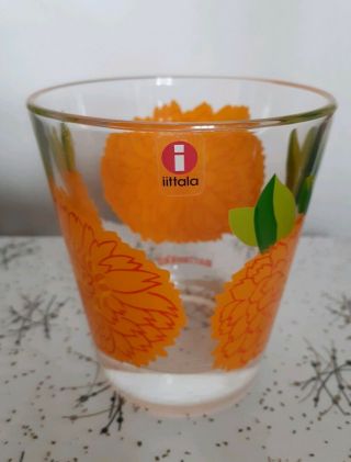Vintage Marimekko Iittala Primavera Maija Isola Tumbler Glass