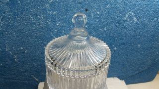 Mikasa Crystal Candy Dish Small With Fluted Lid 4x4.
