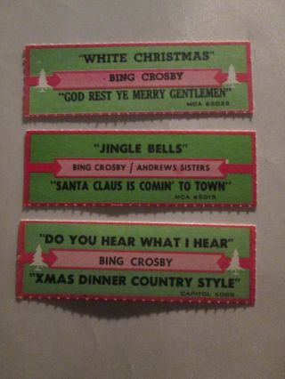 Bing Crosby 3 Xmas Strips White Christmas / Do You Hear What I Hear / Jingle Bel