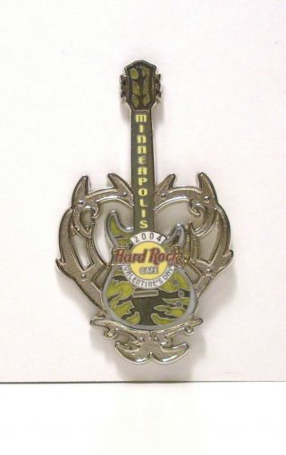 Hard Rock Cafe Pin Minneapolis Valentines Day Guitar 2004