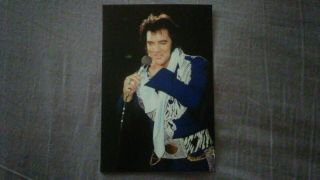 Elvis Presley Navy Blue Phoenix Jumpsuit Color Concert Photo 4x6 1975 B