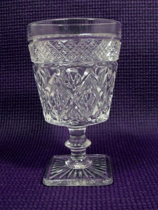 Cape Cod Imperial Glass Square Footed Clear Goblet (8 Ounce)