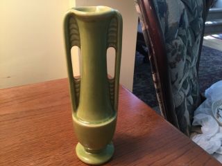 1930s Deco Shawnee Art Pottery Bud Vase Usa 1178 - Green