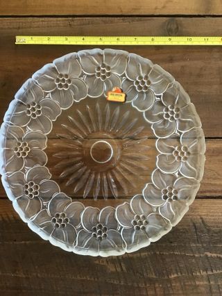 Vintage Lead Crystal Made In Western Germany Scallop Tray