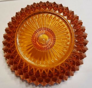 Vintage amber orange Indiana glass candle holders good cond,  a few small chips 5